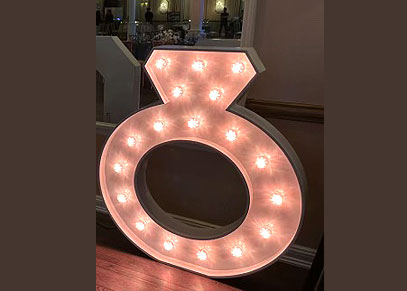 MR & MRS Marquee Letters